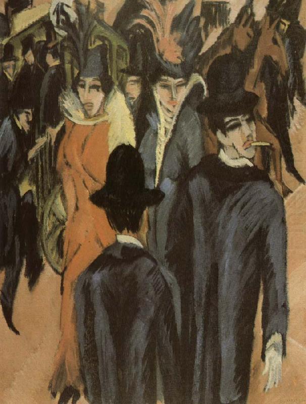 Berlin street scene, Ernst Ludwig Kirchner